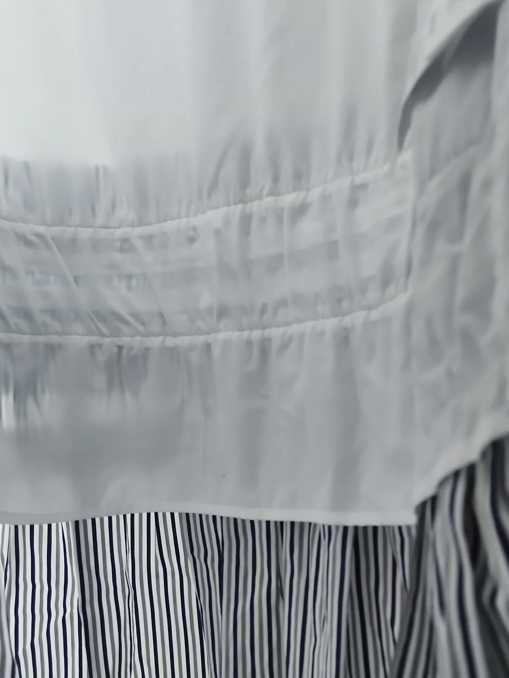 minki Smocked Pleated Uneven Hem Shirt Dress - Picture 8 of 11